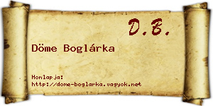 Döme Boglárka névjegykártya