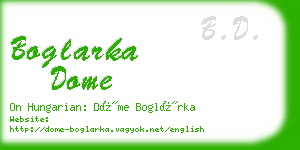 boglarka dome business card
