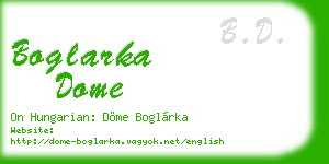 boglarka dome business card